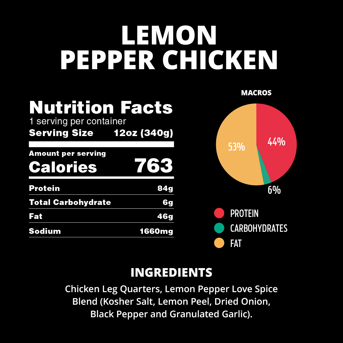 🔥 Lemon Pepper Chicken- MEAT ONLY 🔥