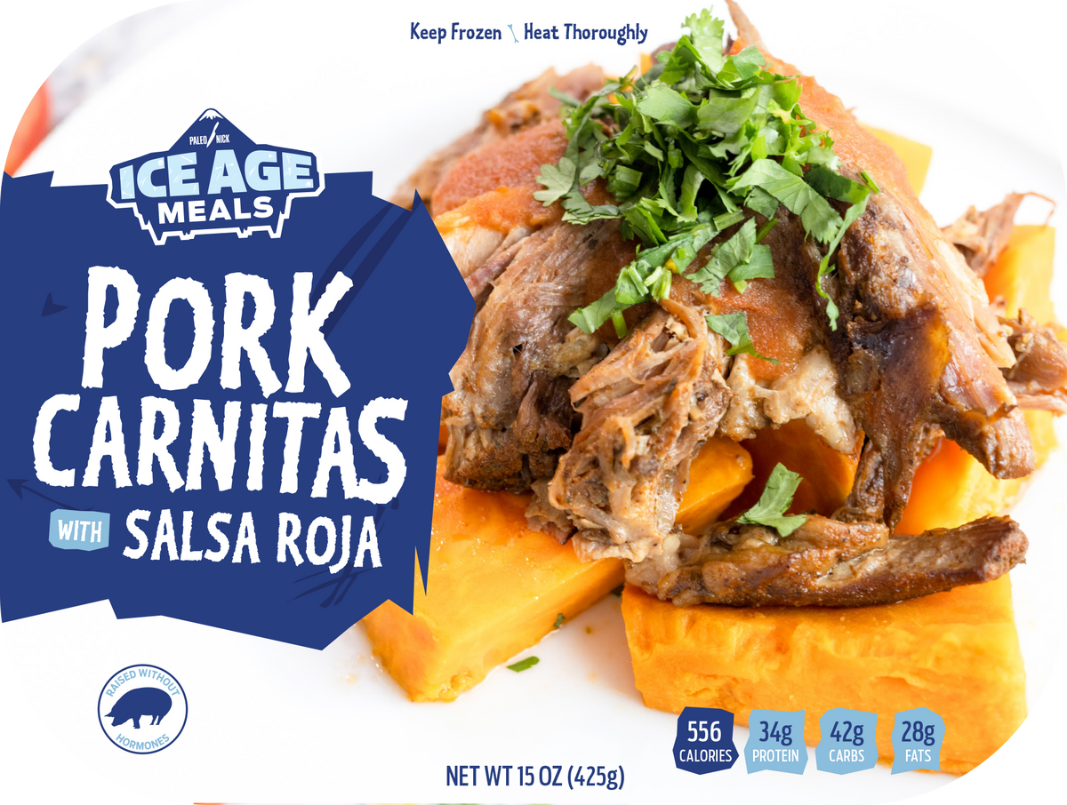 Pork Carnitas with Salsa Roja and Yams