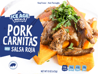 Pork Carnitas with Salsa Roja and Yams