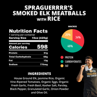 Spraguerrrr's Smoked Elk Meatballs with Jasmine Rice