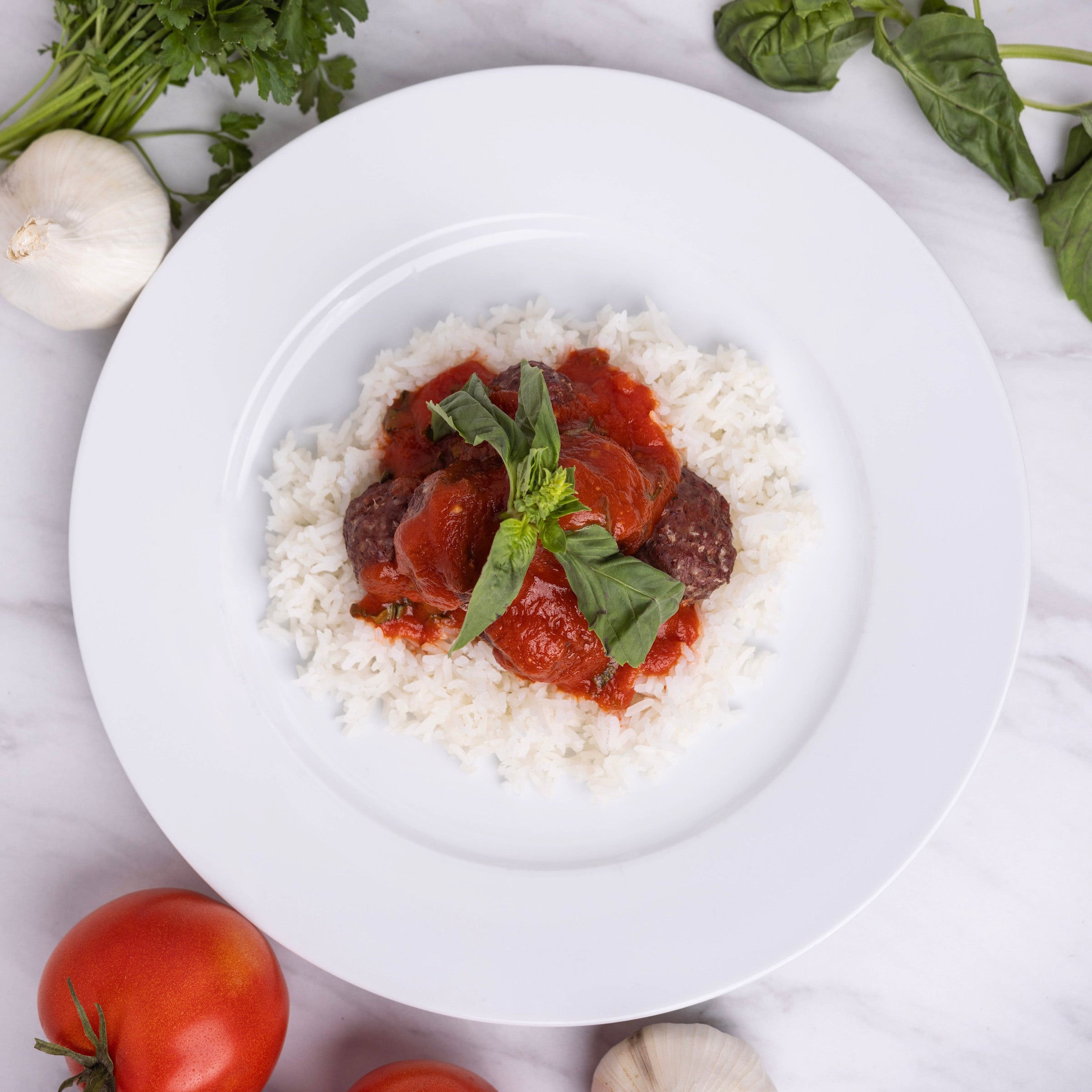 Spraguerrrr's Smoked Elk Meatballs with Jasmine Rice