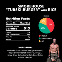 Grass-Fed "Turski Burger" with Rice